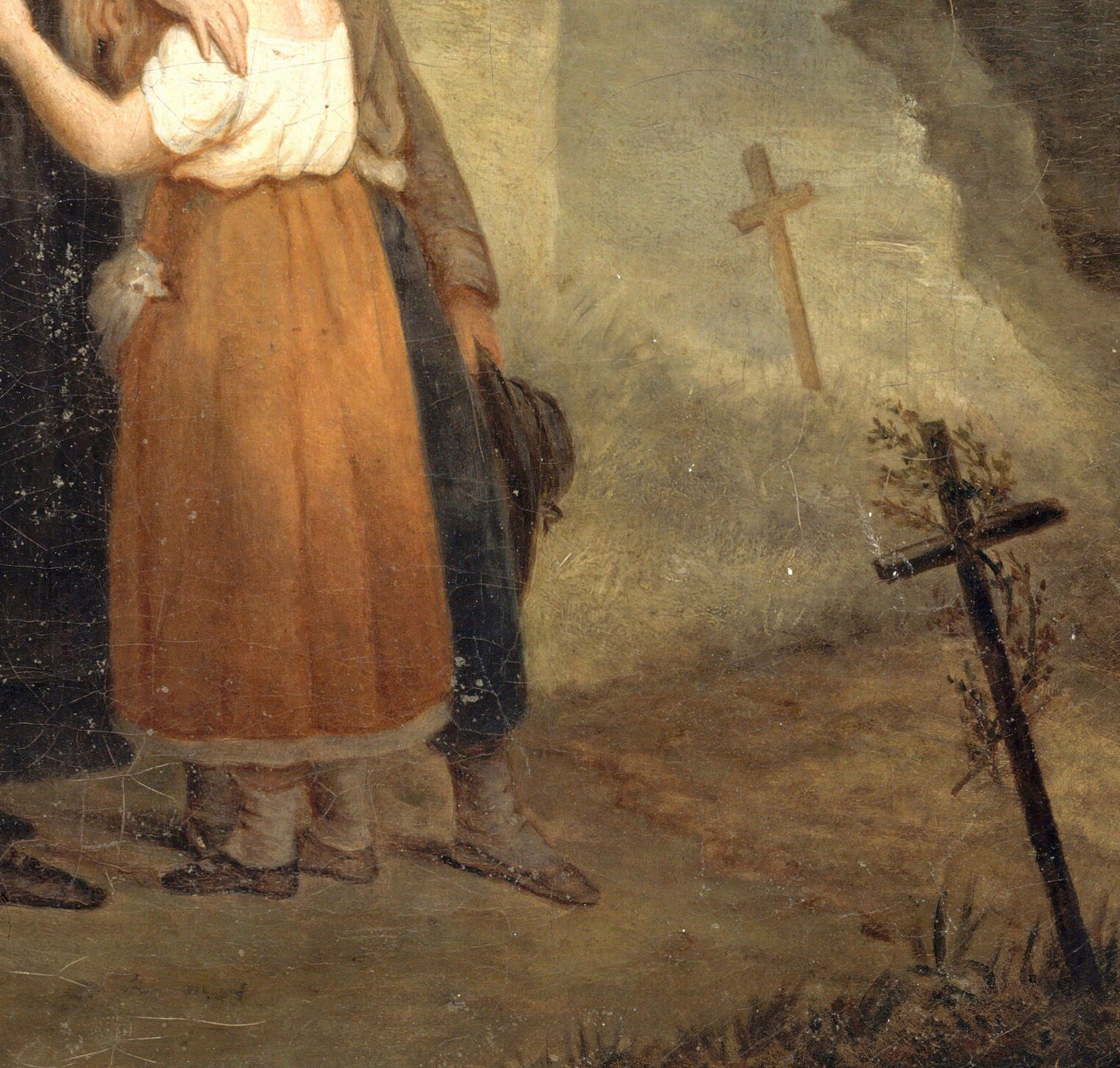 Ary Scheffer's "The Orphans" 3D Textured Print – Fine Art Reproduction