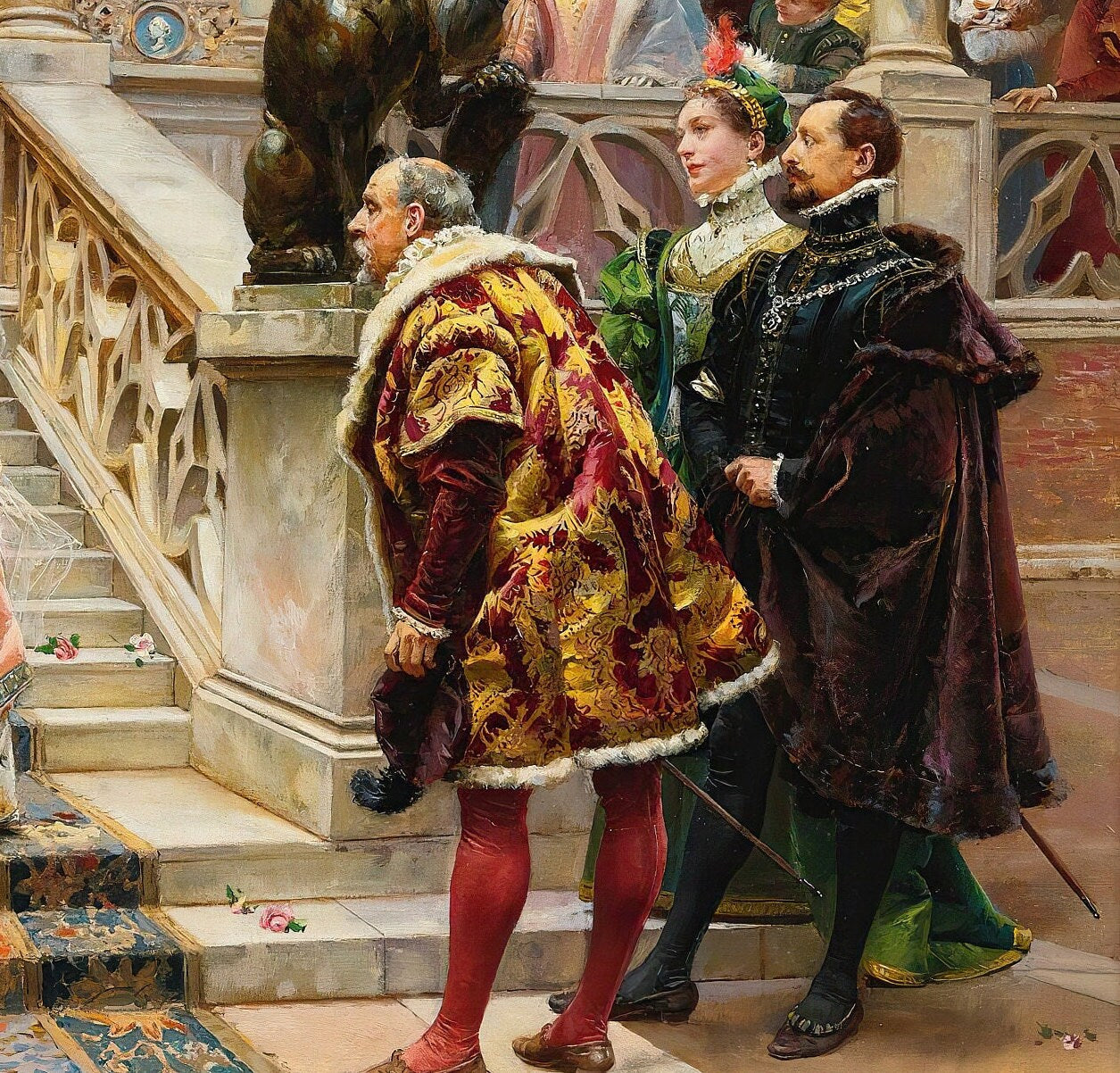 The Marriage Of The Prince by Cesare Auguste Detti, 3d Printed with texture and brush strokes looks like original oil painting.