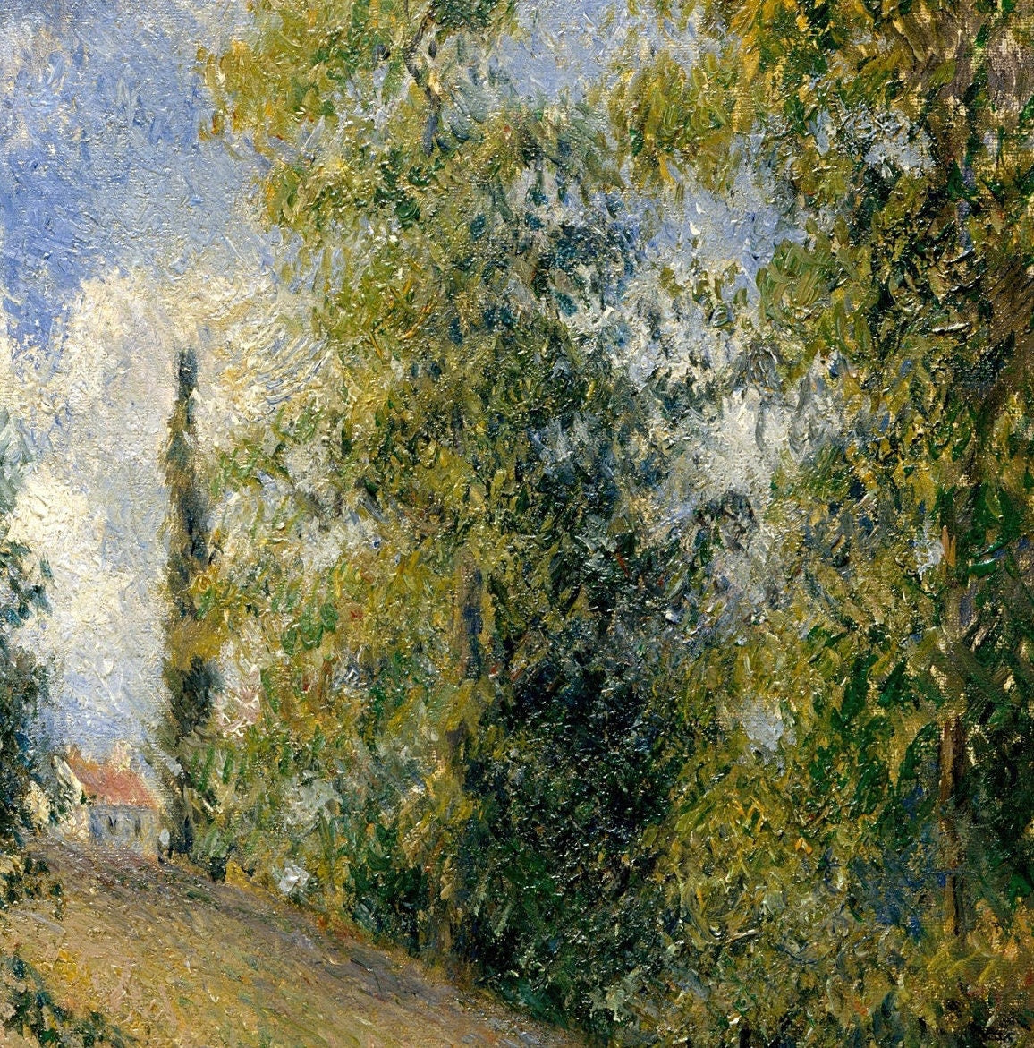 Camille Pissarro Print: The Harvest, Pontoise - 3D Textured Art