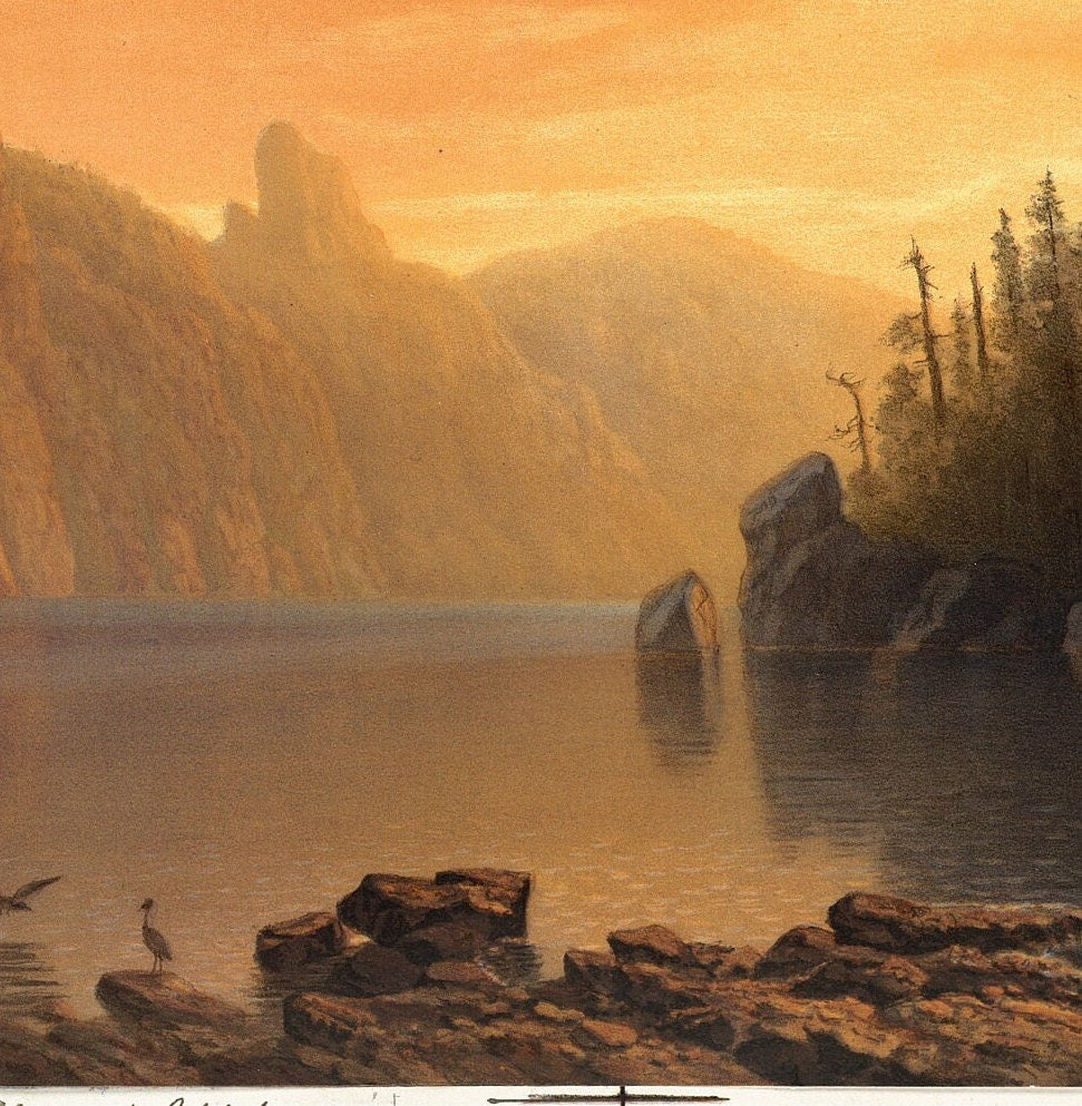 Albert Bierstadt: California Sunset 3D Textured Print
