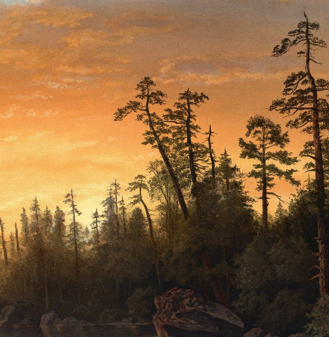 Sunset in California by Albert Bierstadt, 3d Printed with texture and brush strokes looks like original oil painting.