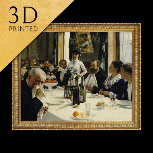 The Bride’s Song by Gunnar Berndtson, 3d Printed with texture and brush strokes looks like original oil painting.