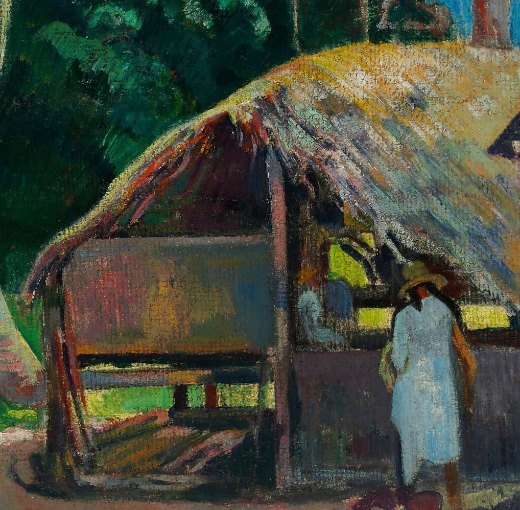 Paul Gauguin 'The Black Pigs' 3D Print: Textured Oil Painting Replica