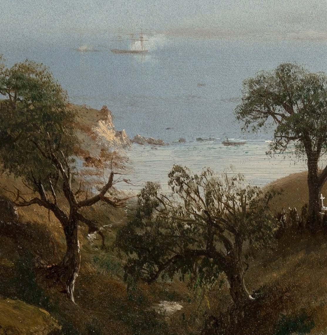 Albert Bierstadt: Study for Entrance into Monterey - 3D Textured Print