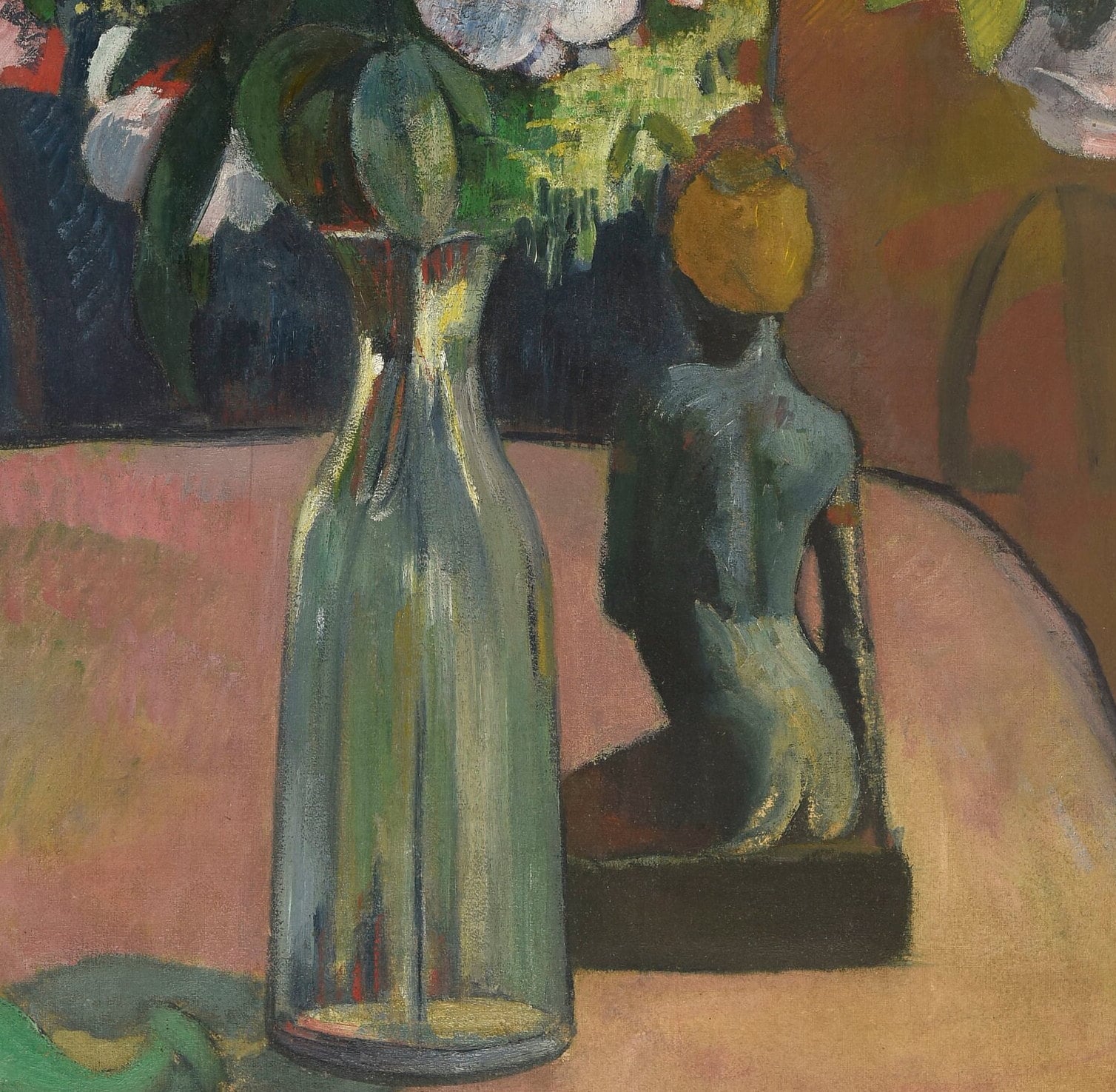 Paul Gauguin 'Roses et Statuette' 3D Print - Textured Oil Painting Replica