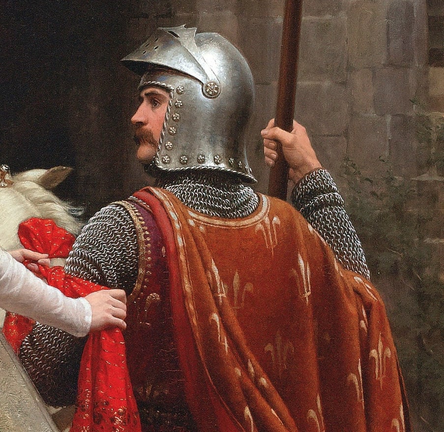 3D Printed "God Speed" Painting by Edmund Blair: Medieval Knight Art