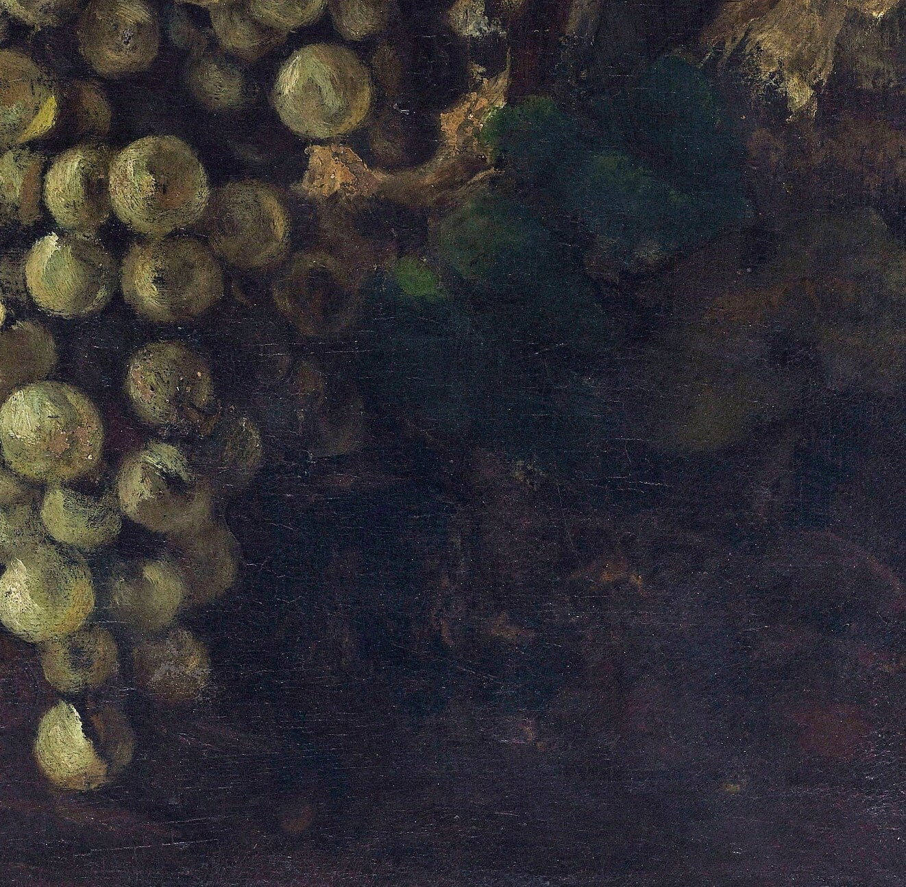 Grappe De Raisins by Gustave Courbet, 3d Printed with texture and brush strokes looks like original oil painting.