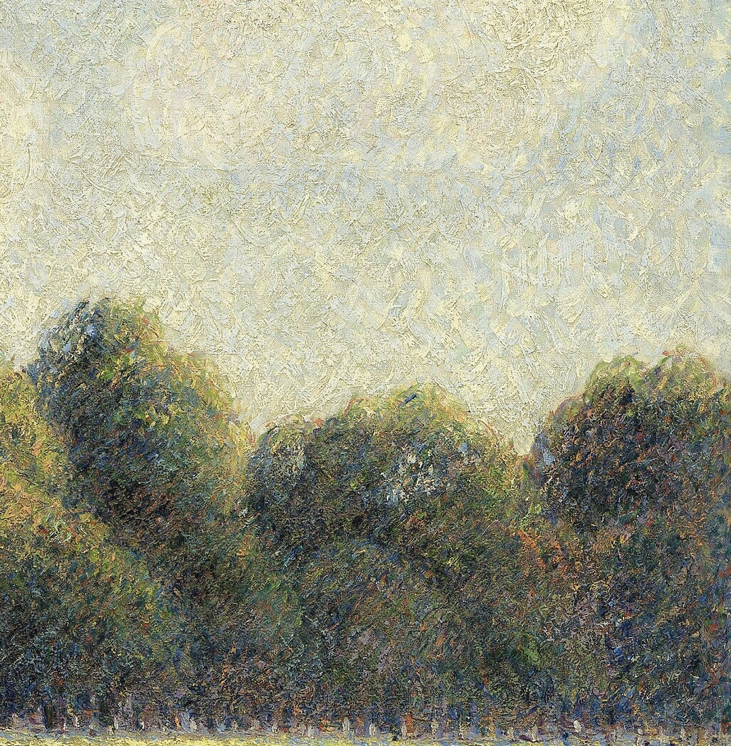 Hampton Court Green by Camille Pissarro, 3d Printed with texture and brush strokes looks like original oil painting.