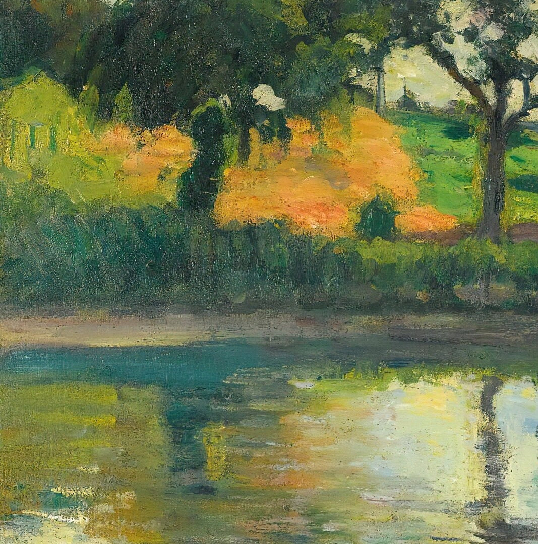 Camille Pissarro Montfoucault Print: 3D Textured Oil Painting Reproduction