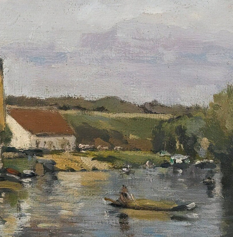 Camille Pissarro 'La Seine À Port Marly' 3D Printed Oil Painting Replica