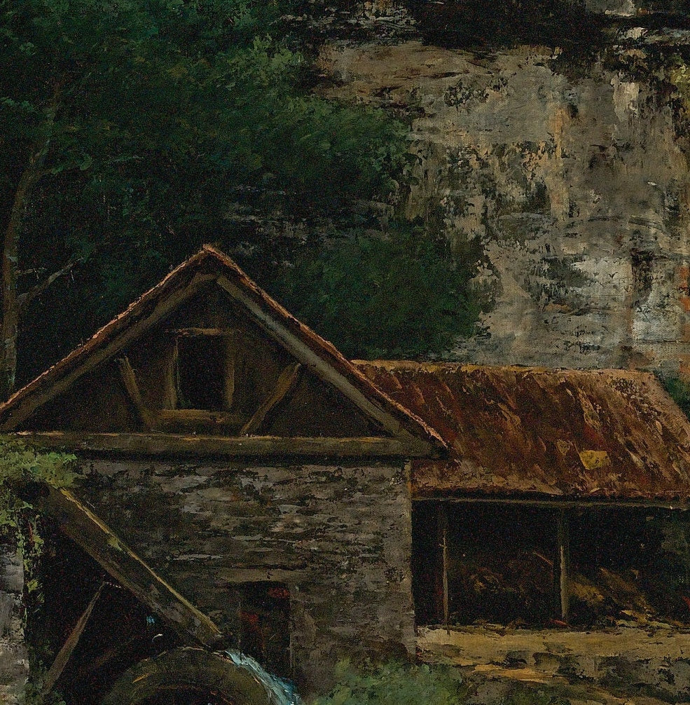 Gustave Courbet - Le Moulin 3D Textured Print: High Realistic Oil Painting Reproduction