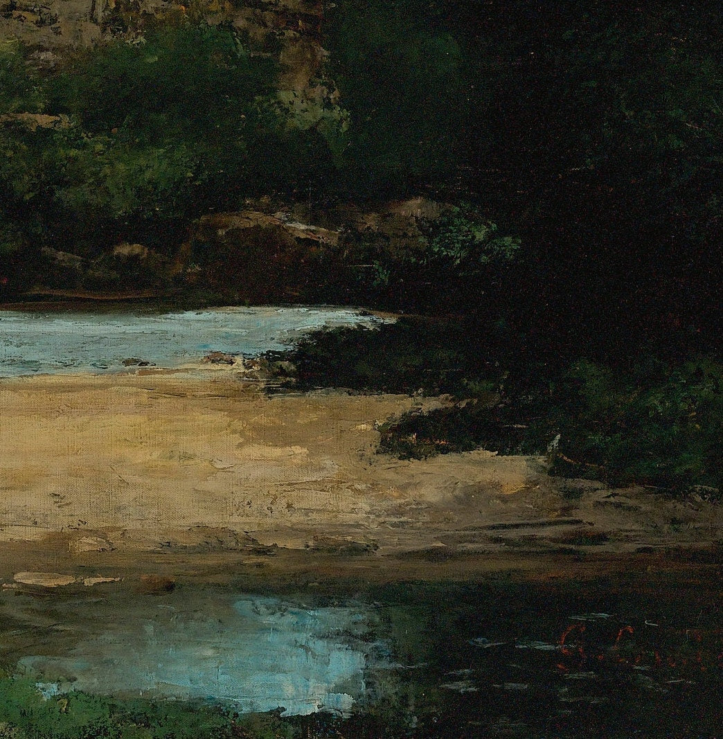 Gustave Courbet - Le Moulin 3D Textured Print: High Realistic Oil Painting Reproduction