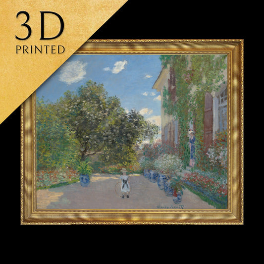 the artist s house at argenteuil by Claude Monet,3d Printed with texture and brush strokes looks like original oil-painting,code:605