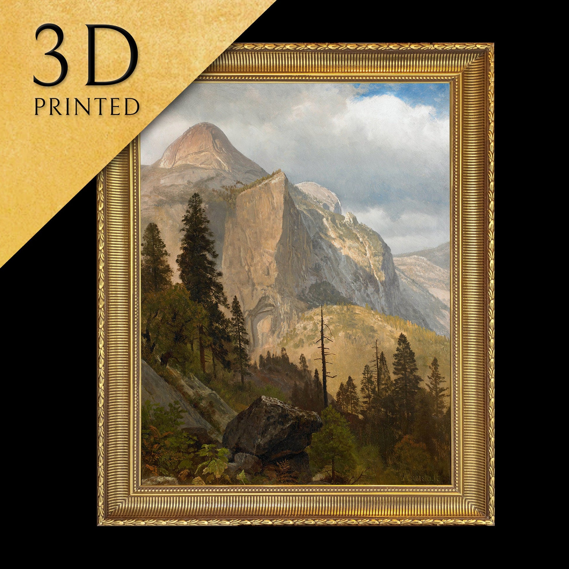 Yosemite Valley by Albert Bierstadt,3dPrinted with texture and brush strokes looks like original oilpainting high realistic printing