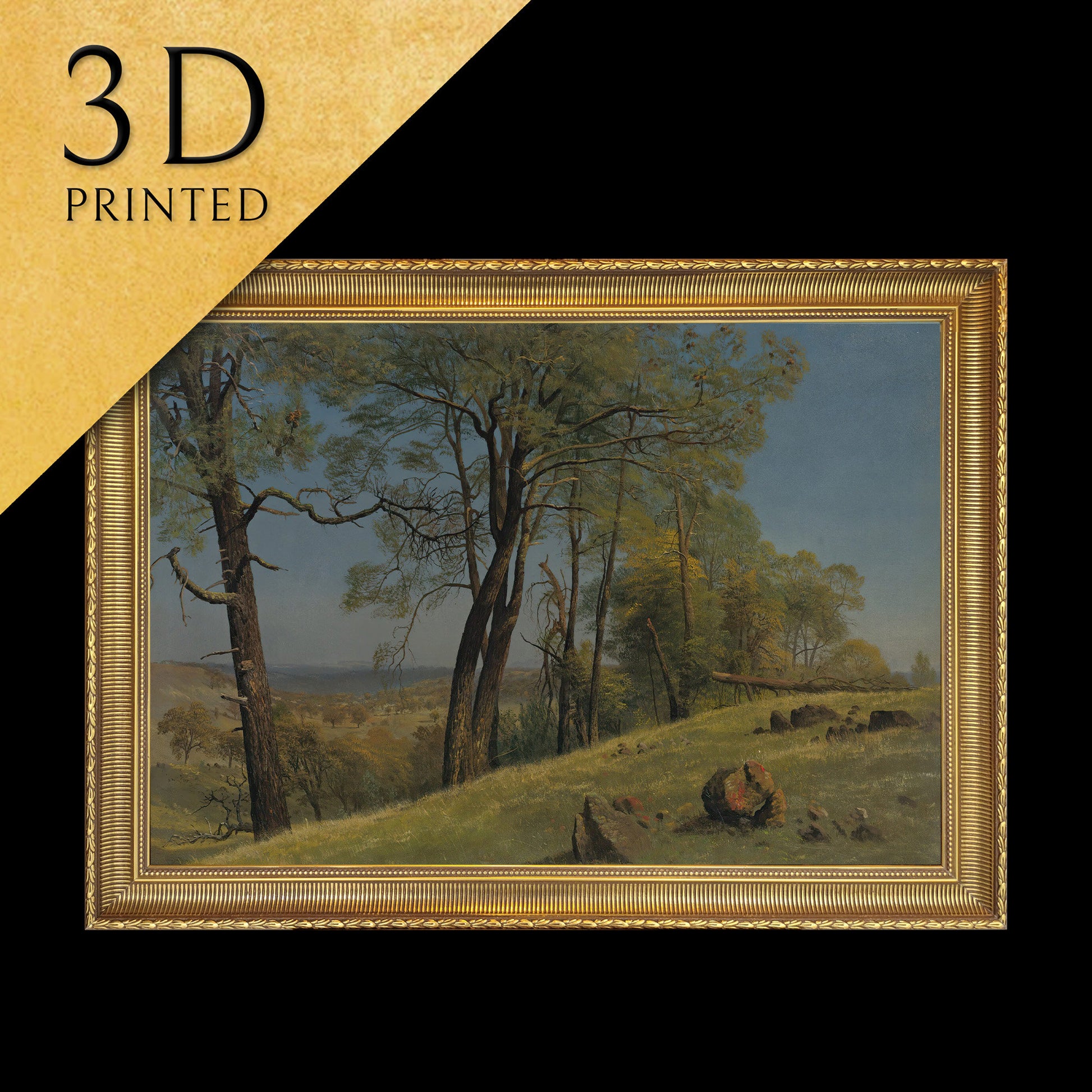 Rockland county by Albert Bierstadt, 3dPrinted with texture and brush strokes looks like original oil painting, high realistic printing