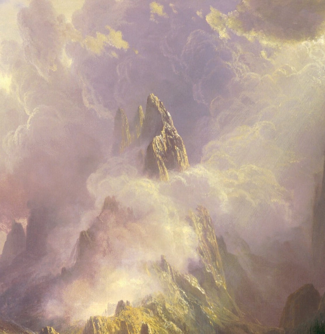 Albert Bierstadt Rocky Mountain Landscape: 3D Textured Print