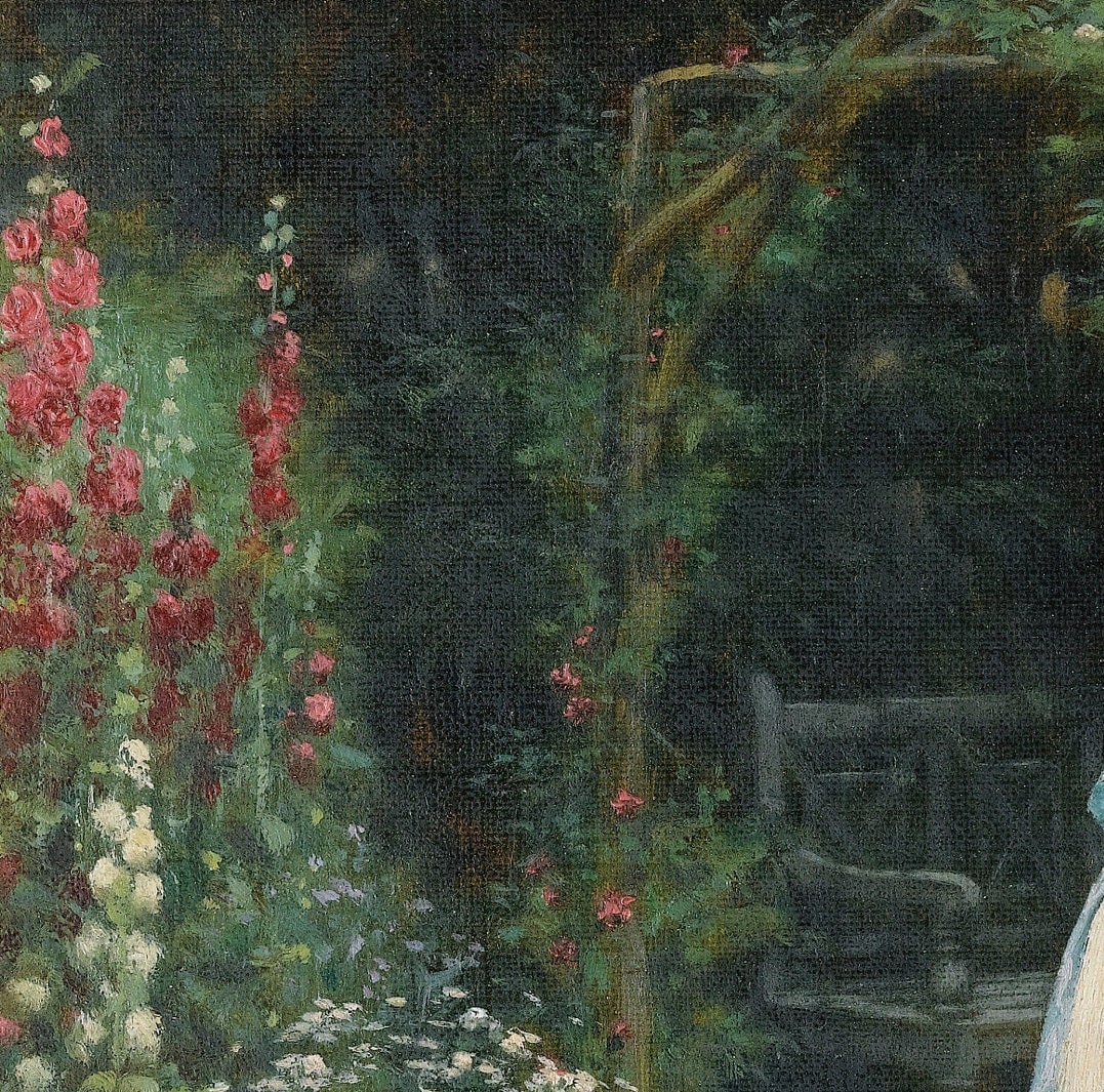 Edmund Blair 'My Lady's Garden' 3D Printed Textured Oil Painting