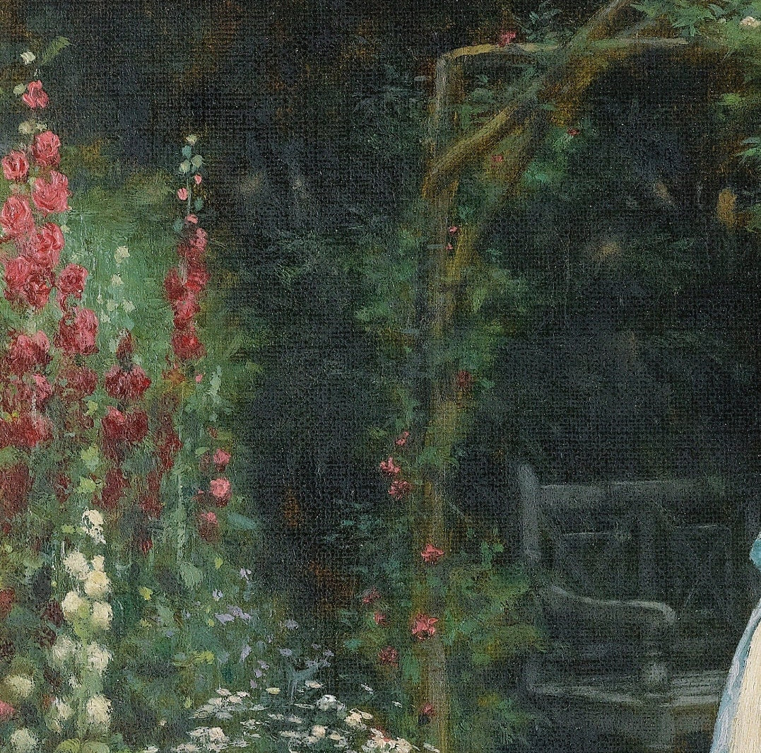 My Lady’s Garden by Edmund Blair, 3d Printed with texture and brush strokes looks like original oil painting