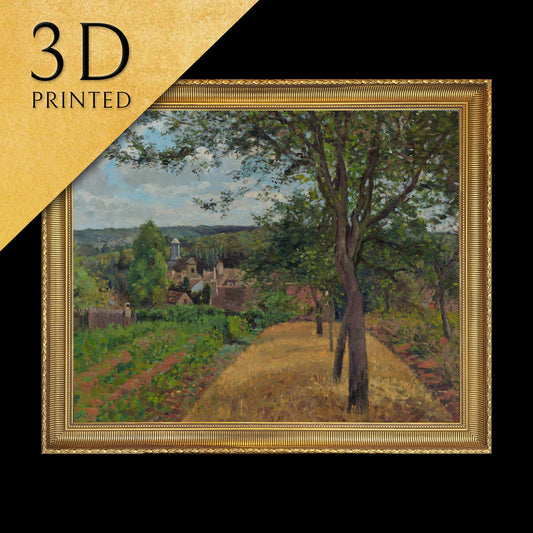 Orchards by Camille Pissarro, 3dPrinted with texture and brush strokes looks like original oil painting, high realistic printing