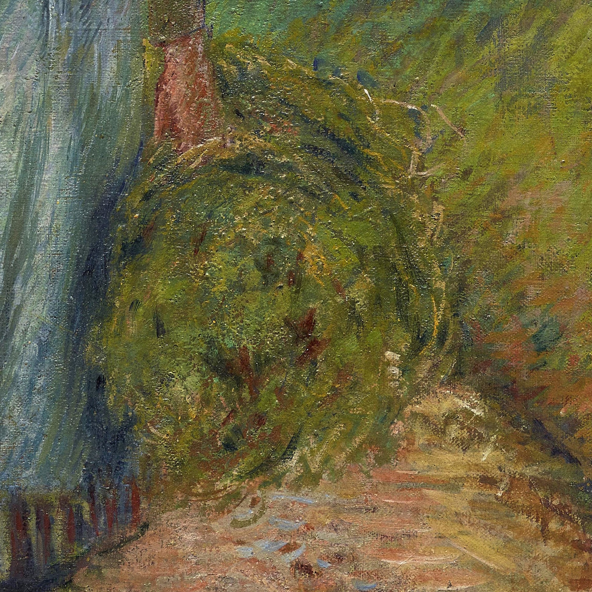 Camille Pissarro Print: Peasant Woman with Hay, 3D Textured Art