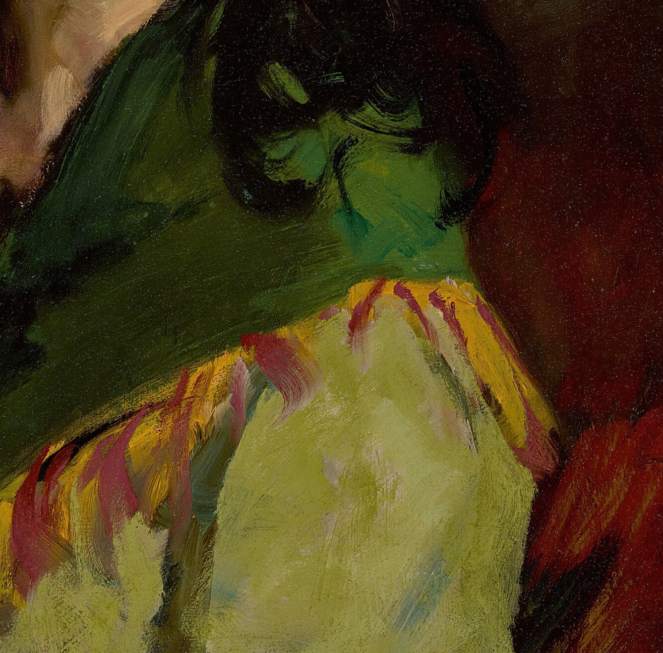 Francine Lovey by Robert Henri: 3D Printed Oil Painting Replica