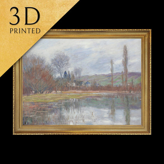 Printemps À Vétheuil by Claude Monet,3d Printed with texture and brush strokes looks like original oil-painting,code:606