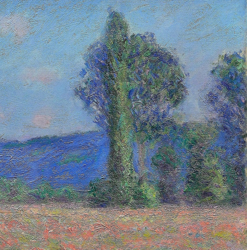 Poppy Field, Giverny by Claude Monet, 3d Printed with texture and brush strokes looks like original oil painting