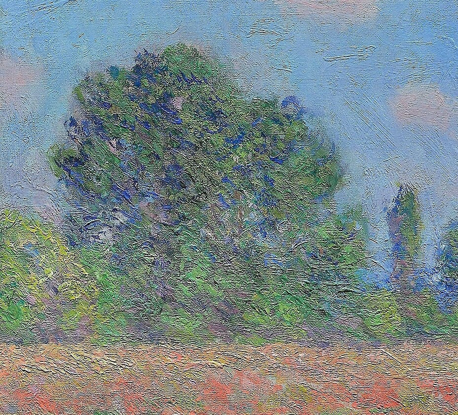 Poppy Field, Giverny by Claude Monet, 3d Printed with texture and brush strokes looks like original oil painting