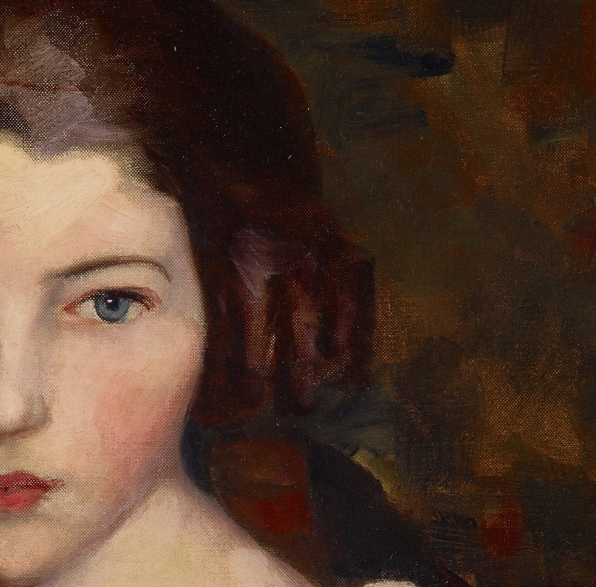 Robert Henri "Helen" 3D Print: Textured Brushstrokes, Realistic Oil Painting