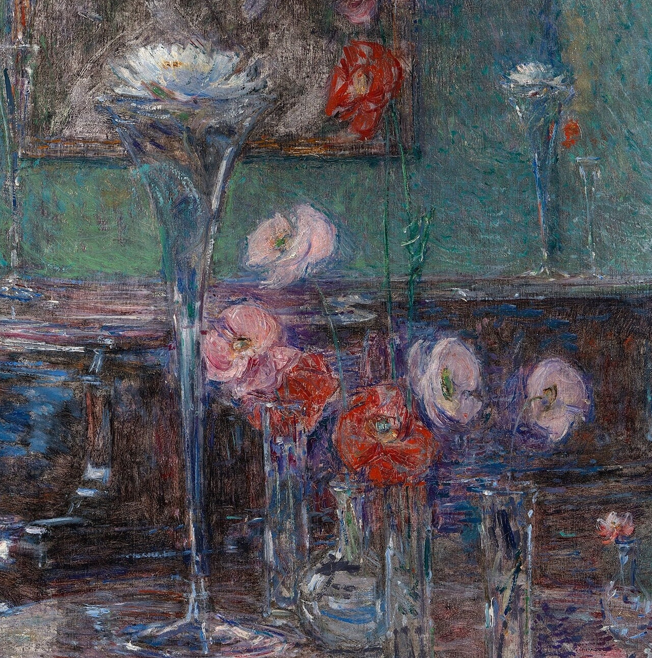 Childe Hassam 'Improvisation' 3D Textured Print: Realistic Oil Painting Reproduction