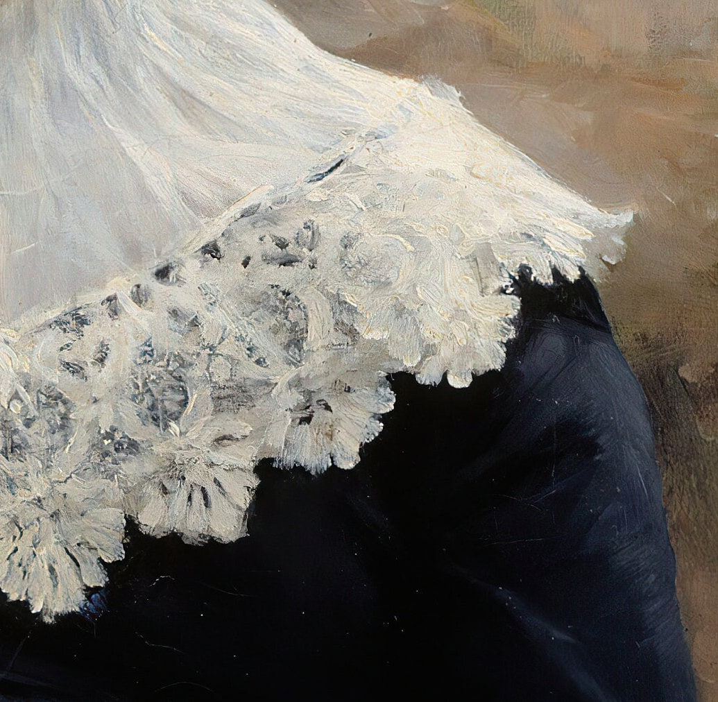 Berta Edelfelt by Albert Edelfelt, 3d Printed with texture and brush strokes looks like original oil painting, high realistic printing