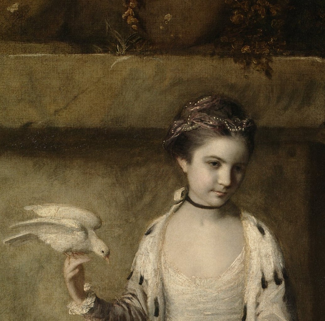 Joshua Reynolds Ladies Portrait: Textured 3D Print on Canvas