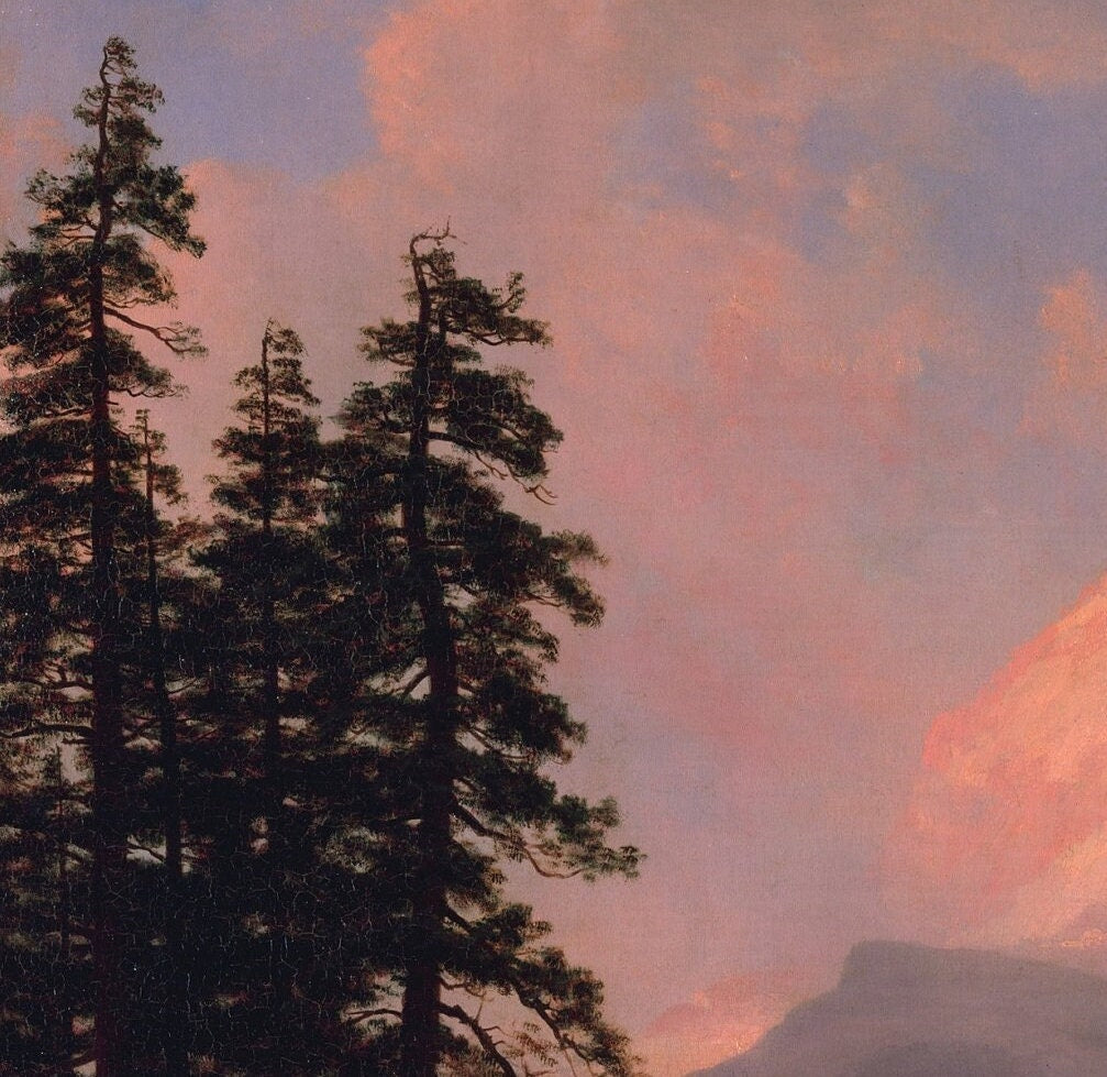 Matterhorn by Albert Bierstadt, 3d Printed with texture and brush strokes looks like original oil painting, high realistic printing