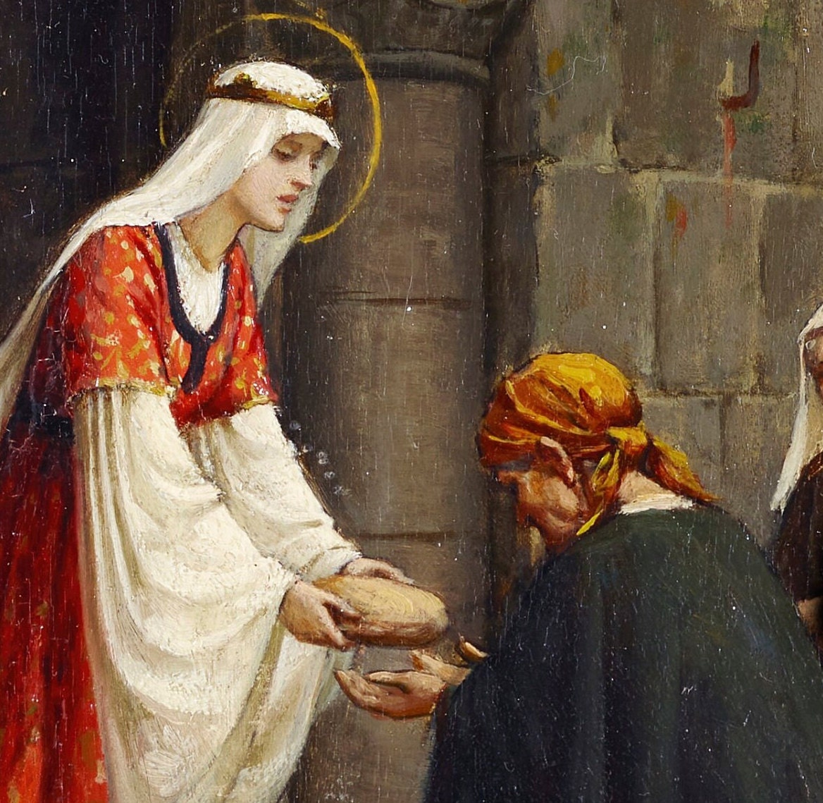 3D Printed 'The Charity' Painting by Edmund Blair - Textured Art Reproduction