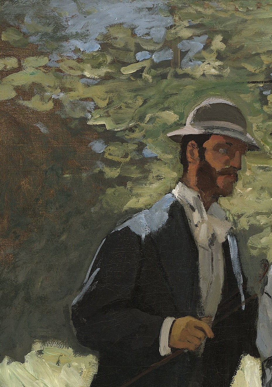 Claude Monet - Bazille and Camille - 3D Printed Textured Oil Painting