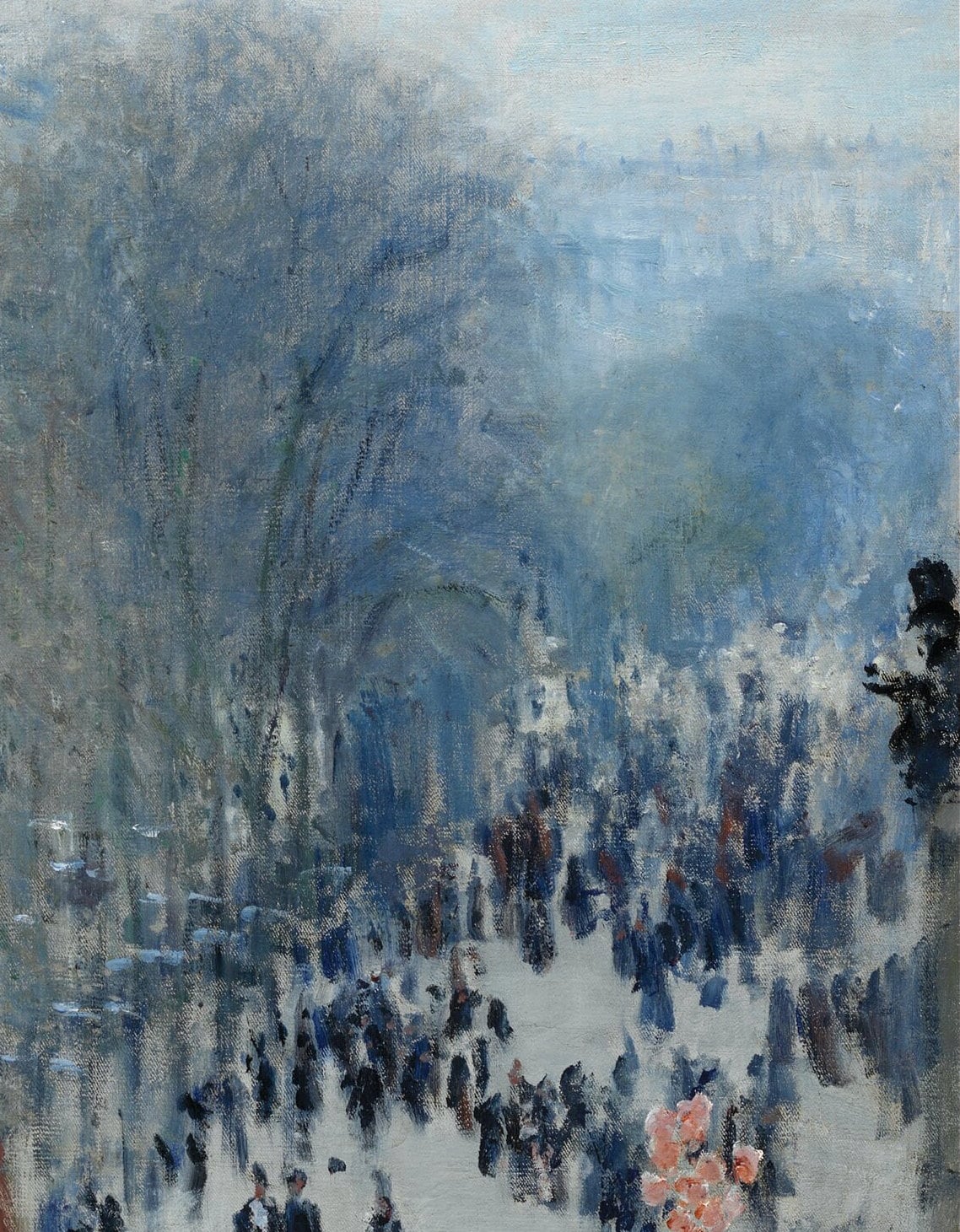 Boulevard des Capucines by Cloude Monet, 3d Printed with texture and brush strokes looks like original oil painting.