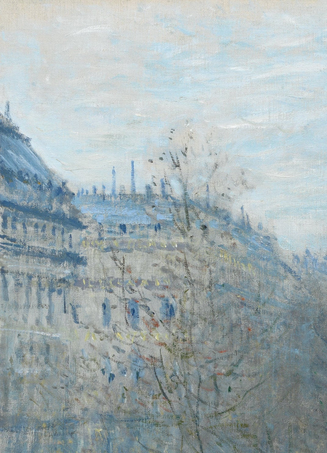 Monet Boulevard des Capucines: 3D Textured Impressionist Print