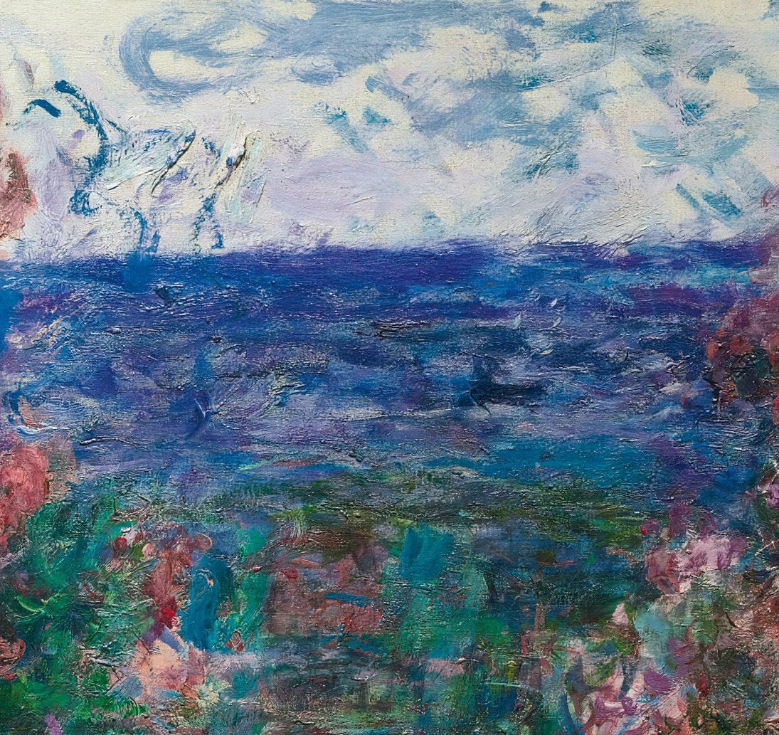 Monet 'La Maison Dans Les Roses' 3D Textured Print
