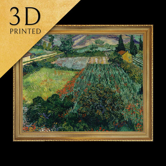 Field with Poppies by Van Gogh,3d Printed with texture and brush strokes looks like original oil-painting,code:667