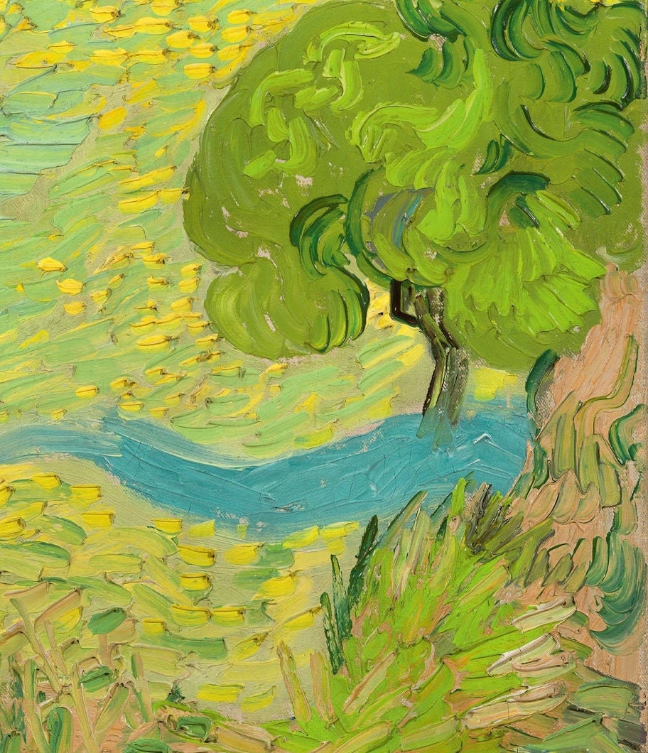 Van Gogh - View of Vessenots: 3D Textured Print
