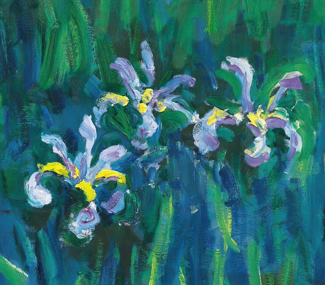 Iris by Cloude Monet, 3d Printed with texture and brush strokes looks like original oil-painting.