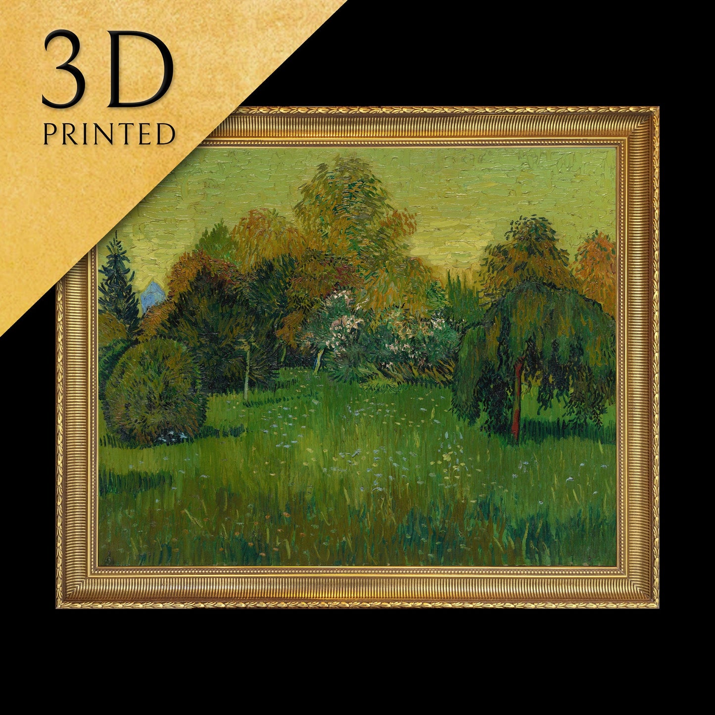 The Poet’s Garden by Van Gogh, 3d Printed with texture and brush strokes looks like original oil painting.