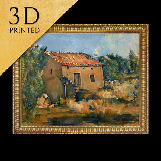 Abandoned House near Aix-en-Provence - by Paul cezanne,3d Printed with texture and brush strokes looks like original oil-painting,code:698