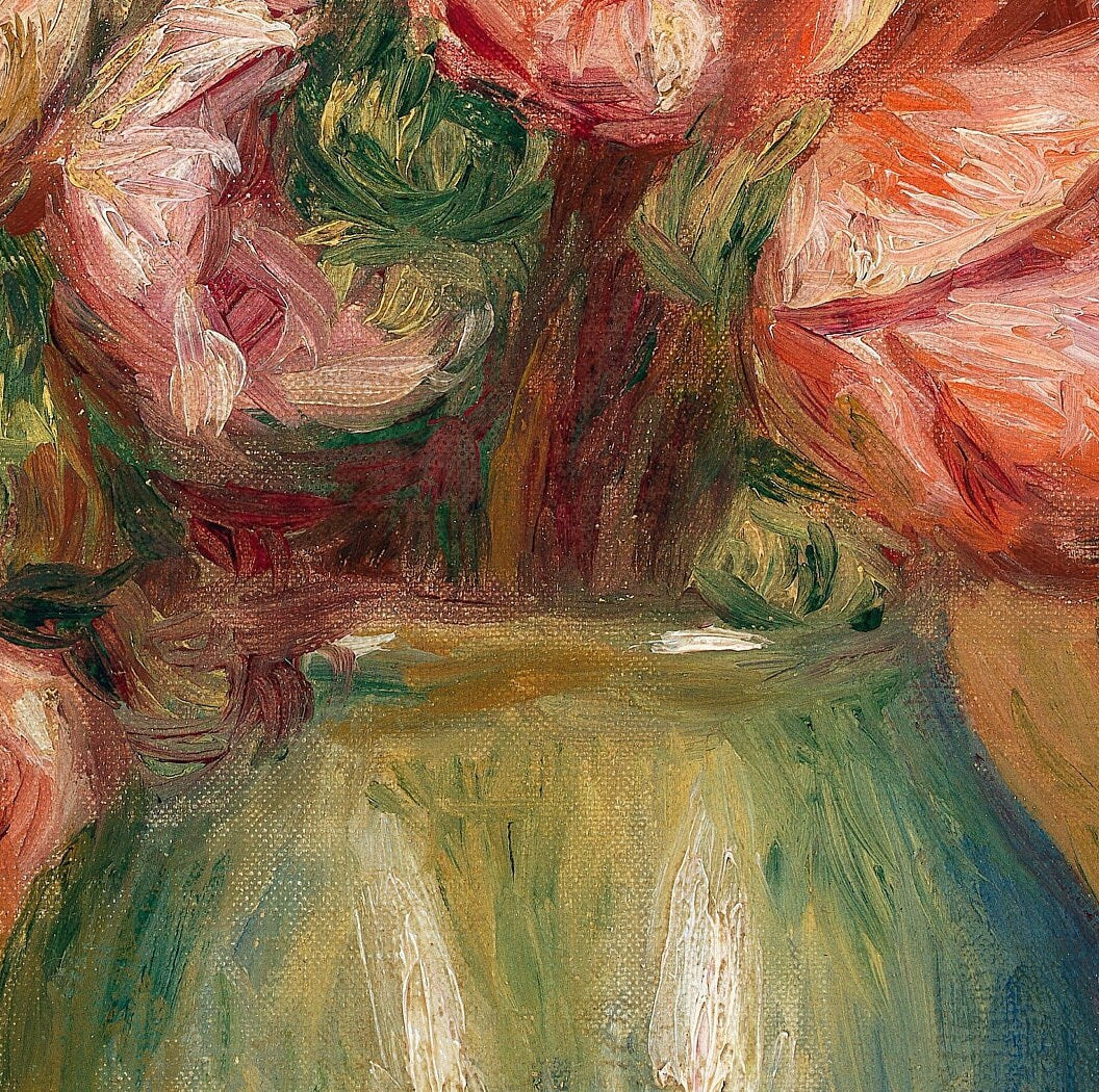 Anemones - by Pierre Auguste Renoir,3d Printed with texture and brush strokes looks like original oil-painting,code:702