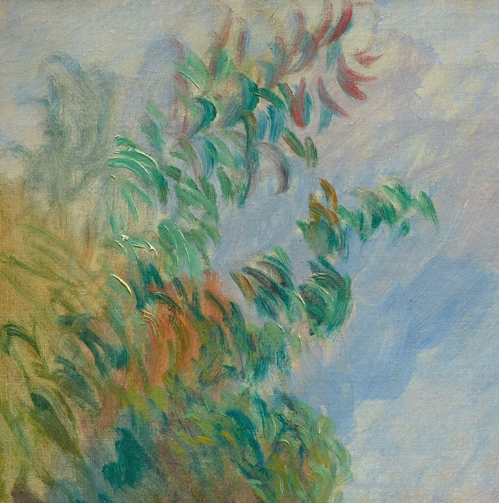 Au bord de la rivière by Pierre Auguste Renoir,3d Printed with texture and brush strokes looks like original oil-painting,code:703