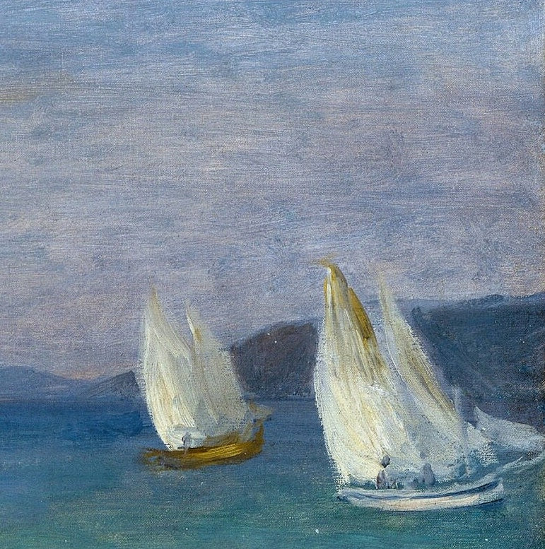Renoir Figures on the Beach: 3D Textured Impressionist Print