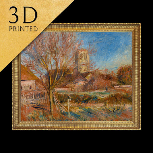 L’église à Essoyes - by Pierre Auguste Renoir,3d Printed with texture and brush strokes looks like original oil-painting,code:717