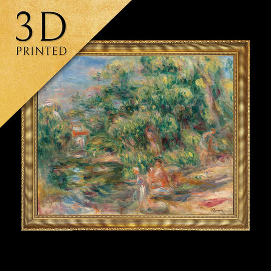 Lavandières au bord du Loup - by Pierre Auguste Renoir,3d Printed with texture and brush strokes looks like original oil-painting,code:723