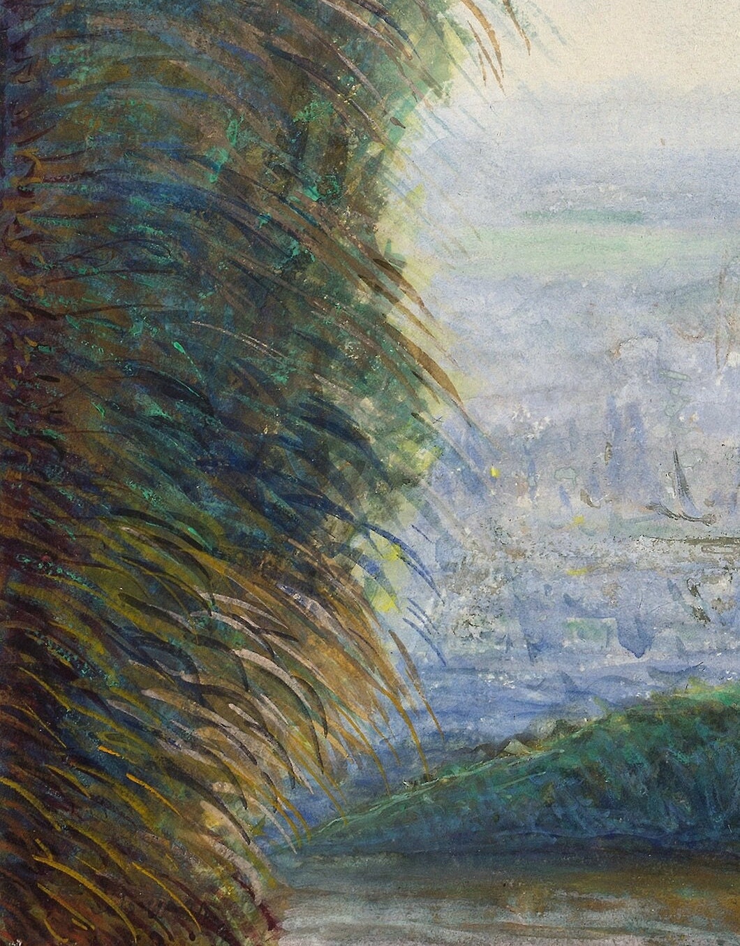 The Auvers Valley on the Oise by Pierre Auguste Renoir, 3d Printed with texture and brush strokes looks like original oil painting