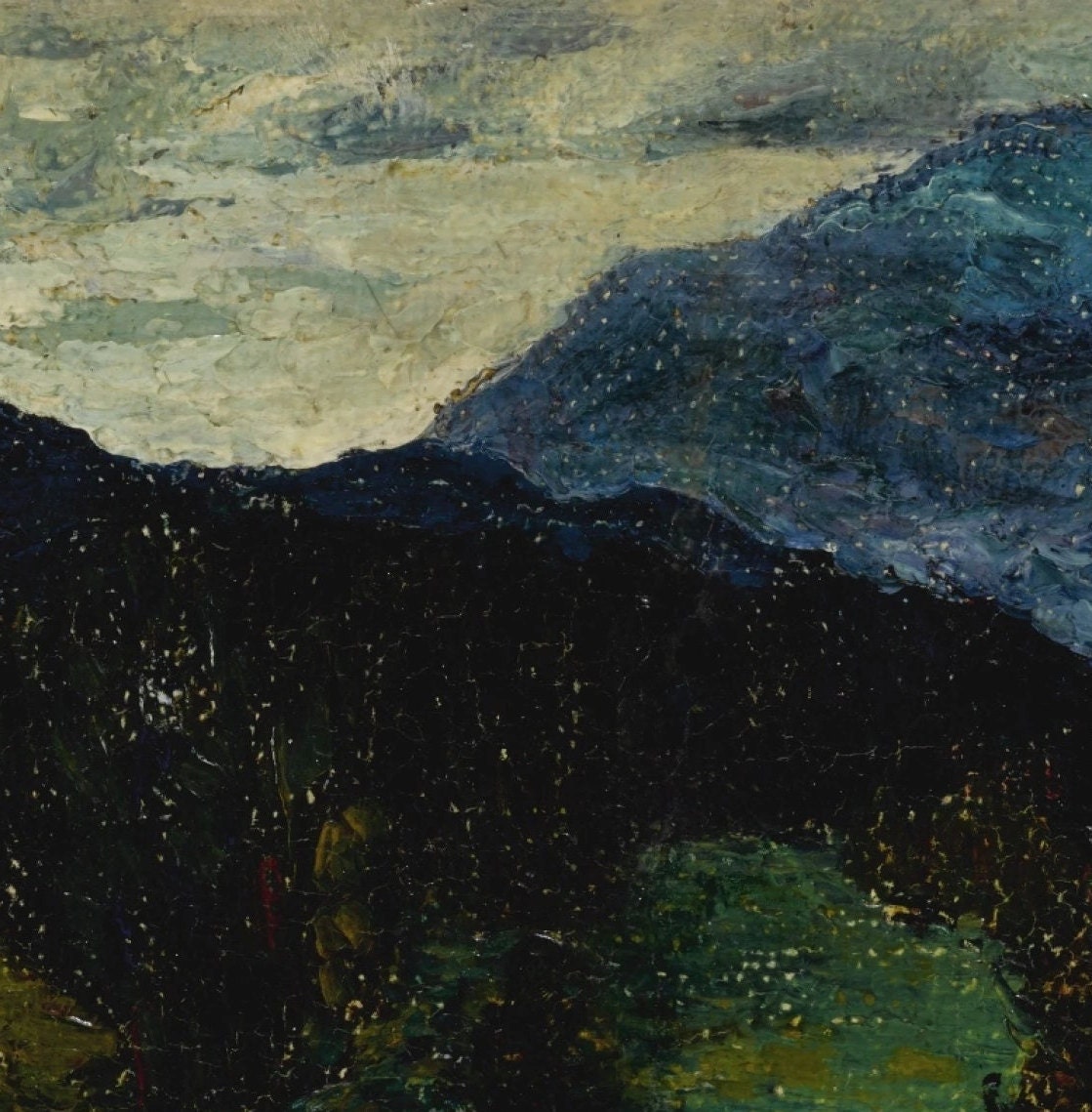 Kochel, Mountains with Firs Print by Kandinsky: 3D Textured Art